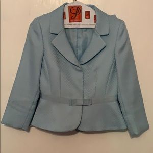 Tahari Light Blue Skirt Suit Set